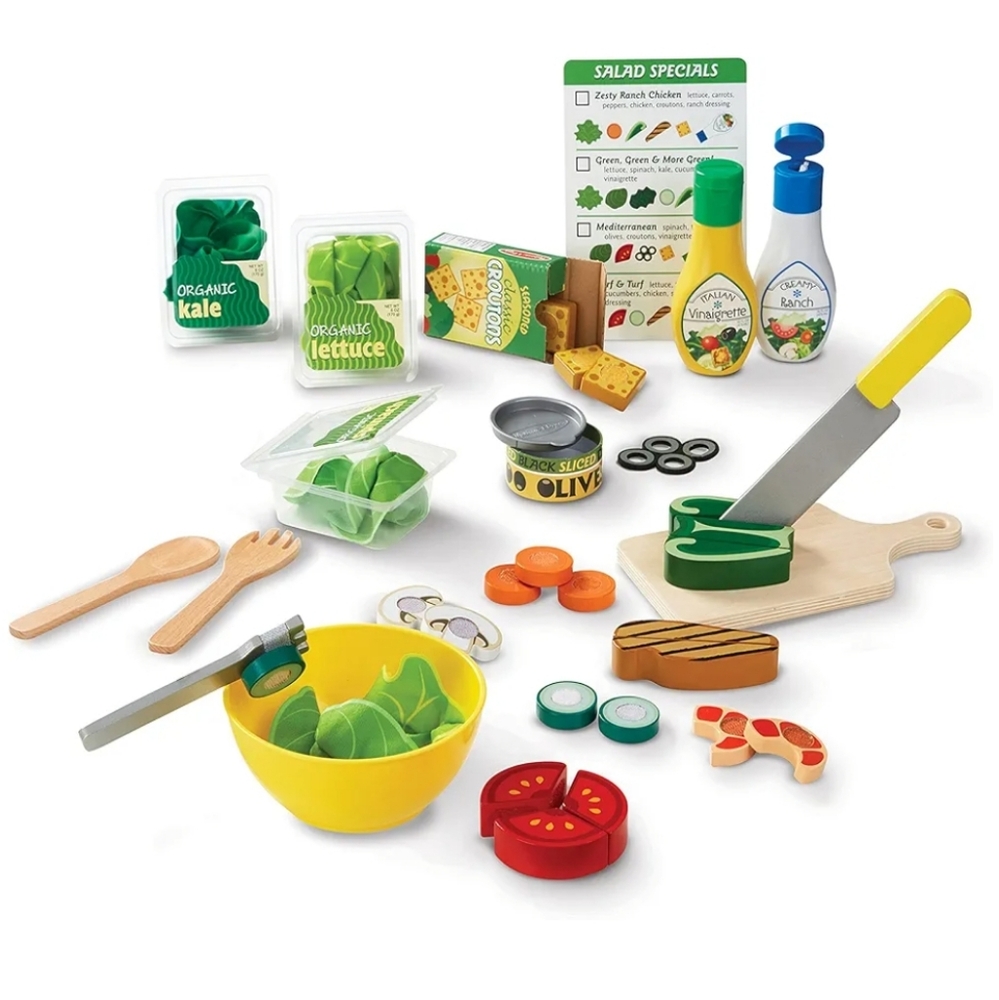 Melissa & Doug Slice and Toss Salad Play Food Set